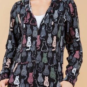 NWT LA Soul black zip cat hoodie